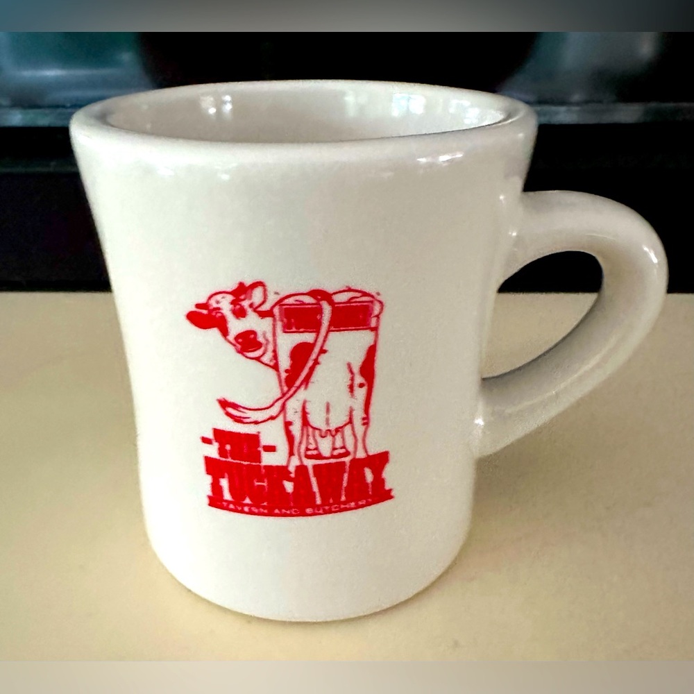NEW Tuckaway Tavern NH Coffee Mug Cup Red Cow Wake the Tuck Up Funny Diner Cup